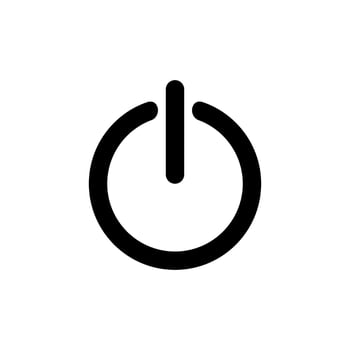 Power Button On Off Switch Sign for Pictogram, Art Illustration, Logo, Apps, Website or Graphic Design Element. Vector Illustration