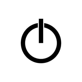 Power Button On Off Switch Sign for Pictogram, Art Illustration, Logo, Apps, Website or Graphic Design Element. Vector Illustration