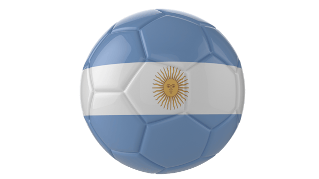3d realistic soccer ball with the flag of Uruguay on it isolated on transparent PNG background
