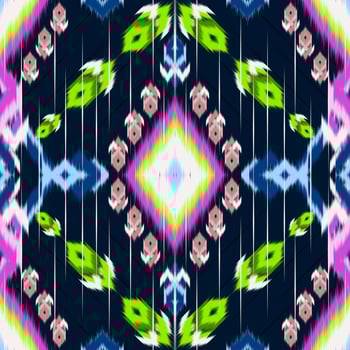 Ethnic fabric pattern Designed from geometric shapes Ethnic Asian style fabric pattern Used for home decoration, carpet work, indoor and outdoor use. vector