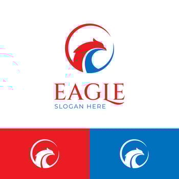 Abstract eagle or hawk head logo design for design mascot, label, badge, emblem or other branding. Eagle head logo vector illustration