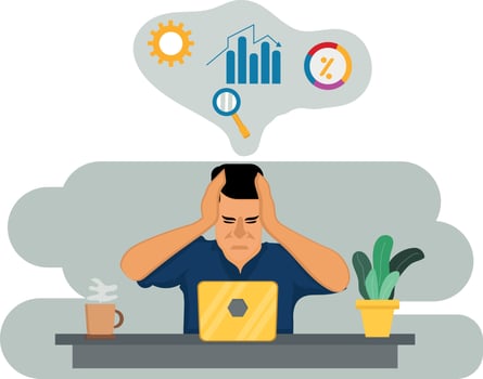 illustration of people who are confused vector
