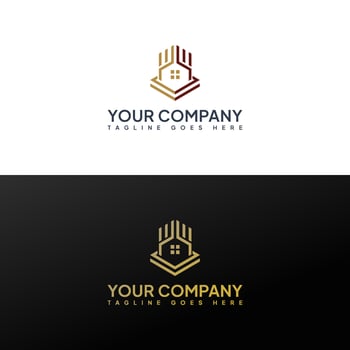 Premium luxury real estate business logo design vector