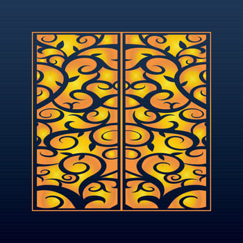 Decorative Abstract Geometric Background Gold Arabic Ornament Die Cut Pattern vector