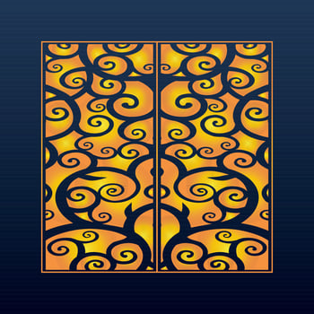Decorative Abstract Geometric Background Gold Arabic Ornament Die Cut Pattern vector