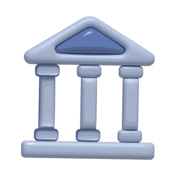 bank 3d design vector