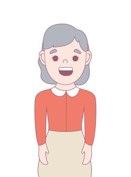 granny old character vector