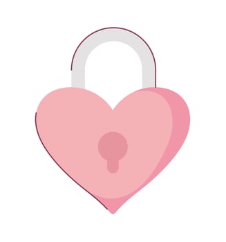 padlock shaped heart vector