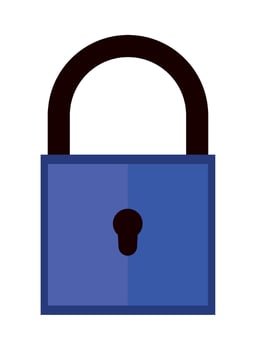 padlock security icon vector