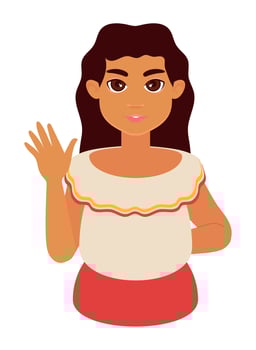 Colombian woman ethnic community vector