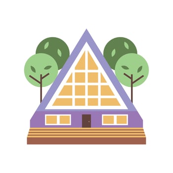 house triangle shape vector