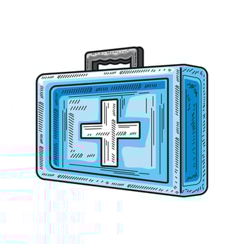 kit first aid medical vector