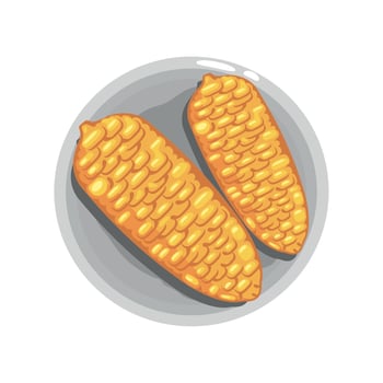 grill corn icon vector