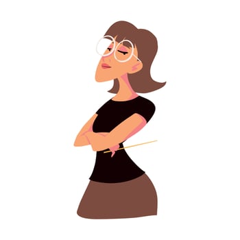 teacher woman with wand vector