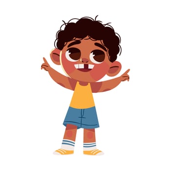 cute little boy vector
