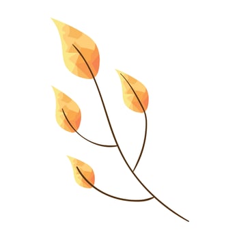 dry branch leaves vector