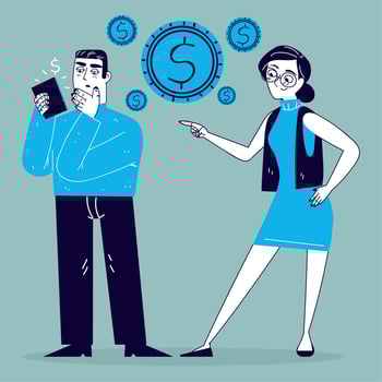 business man and woman vector