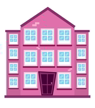 building pink facade vector
