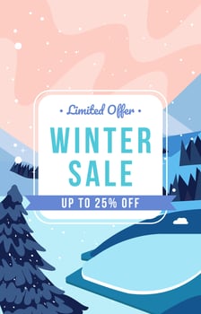 Light Colorful Winter Sale Concept vector