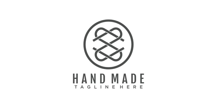 Tailor logo design with love illustration premium vector