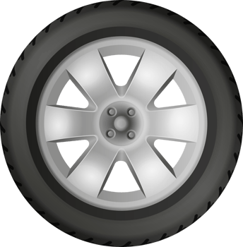 Black car wheel. png