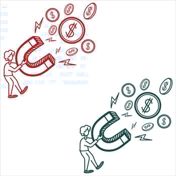 Cash with wings illustration vector