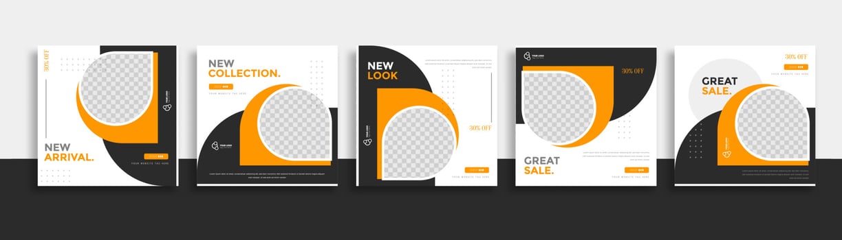 simple social media post web banner template easy for used vector