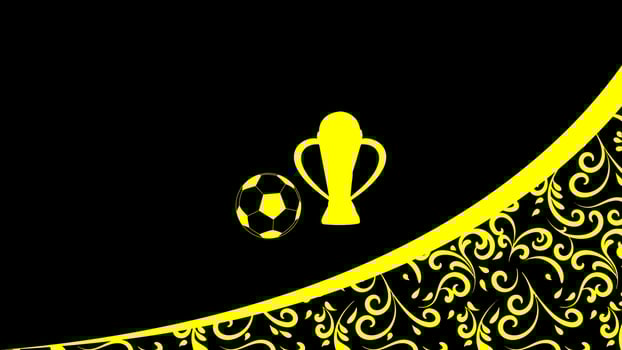 Football background black yellow pattern vector illustration