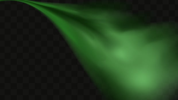 Green stink bad smell, smoke or poison gases,chemical toxic vapour.Vector realistic set of stench breath or sweat odor isolated on transparent checkered background. vector