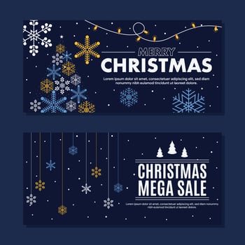 flat christmas sale landscape background vector