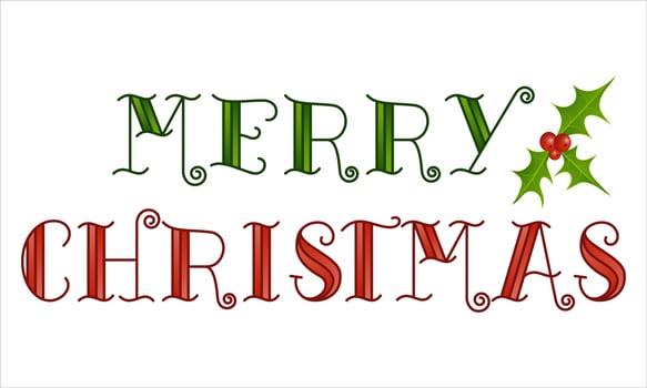 Merry Christmas Quotes - Christmas HandWritten Lettering vector