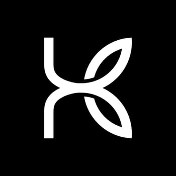K Leaf Logo Vector Art simple design