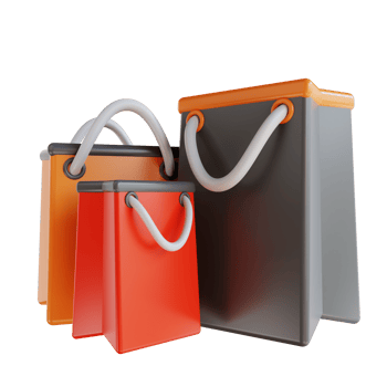 3D Illustration paper bag png