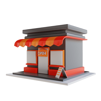 3D Illustration store market png