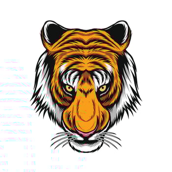 tiger head vector