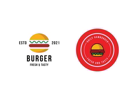 Fast food hamburger Logo Design Template vector