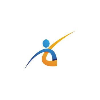 Human character logo sign vector
