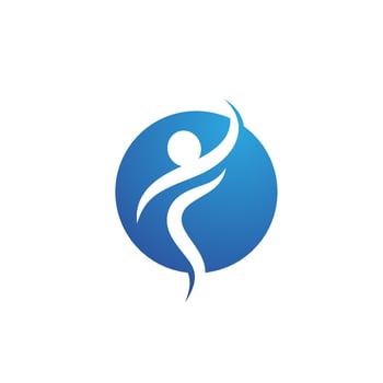 Human character logo sign vector
