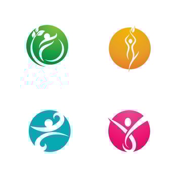 Human character logo sign vector