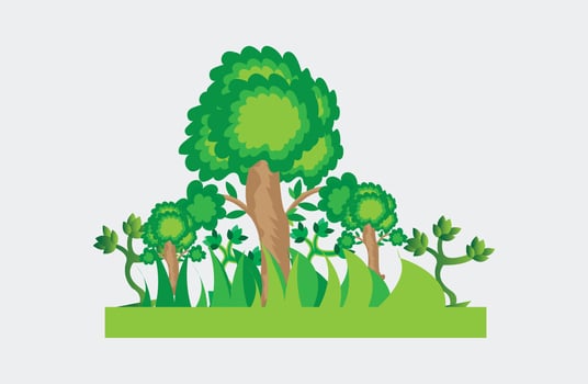 jungle illustration tree background vector