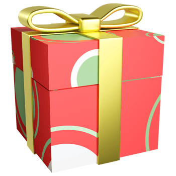 3D Christmas gift box with high quality render png