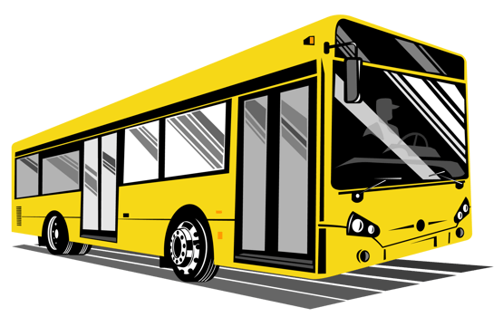 shuttle coach bus  Isolated Retro png