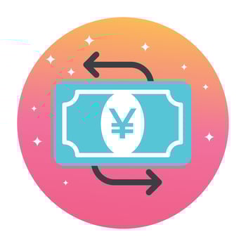 Trendy Money Exchange vector