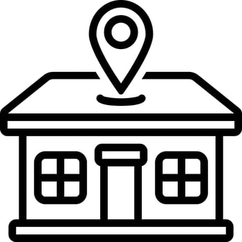 line icon for address vector