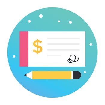 Trendy Cheque Book vector