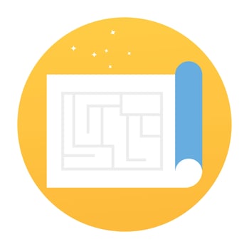 Trendy Map Sketching vector