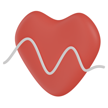Heartbeat 3D Render Icon png