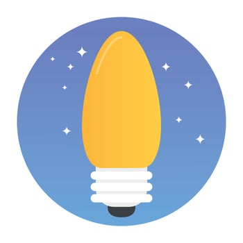 Trendy Fluorescent Bulb vector