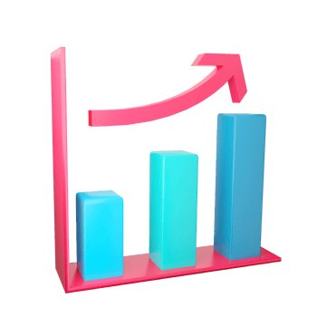 Business Graph. 3D rendering. png