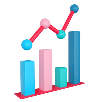 Business Graph. 3D rendering. png